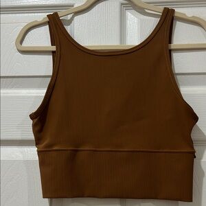 Lululemon Brown Ribbed Women's Crop Top